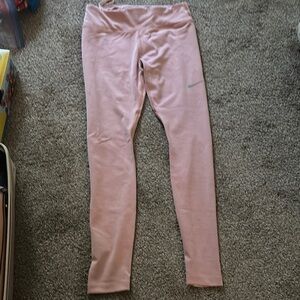 Nike Pink Leggings Stretchy Ankle-Length